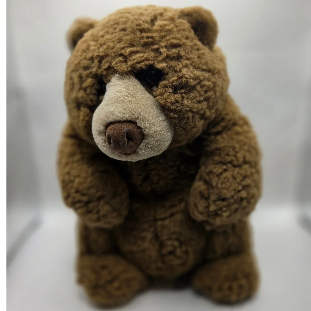 Dakin Low Rankein Friends Plush Bear Brown Textured Fur 7x10